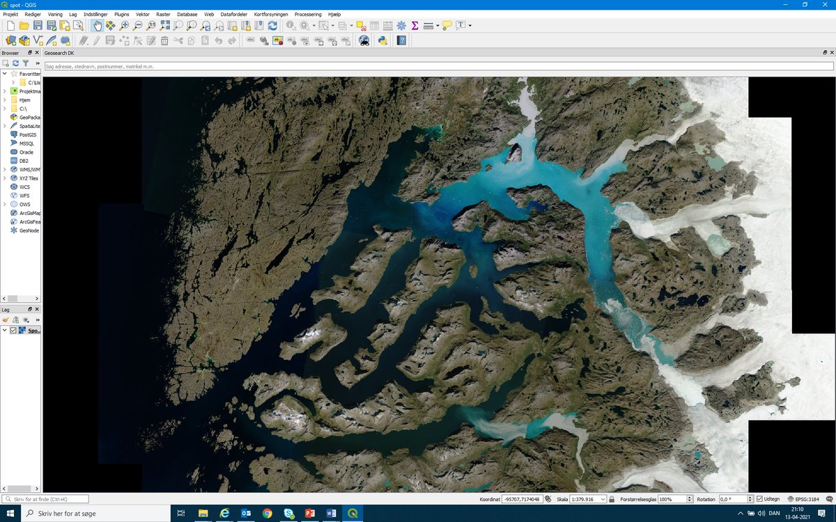 SDFI_RS's tweet image. Nye satellitbilleder over 226.300 km2 af Grønland. Nyindkøbte satellitortofotos over Grønland kan nu downloads hos SDFE. Data er fra 2020, fra SPOT- satellitterne og i 1.6m opløsning. Leveret af @DHI_GRASS i samarbejde med Airbus. Hent her: kortforsyningen.dk/indhold/satell…  #SDFE #Arktis