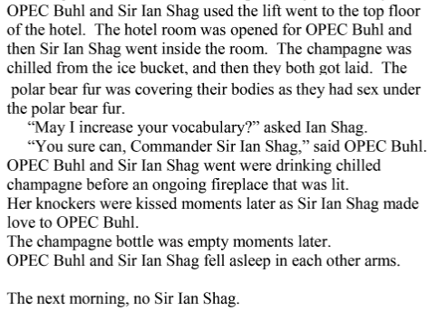 Actually I got one out of order whoops, "For Traditional Spies Only" was apparently written first and it's really just exemplaryIt is about software espionage and stuff like thatNot my words, the words of Sir Ian Shag