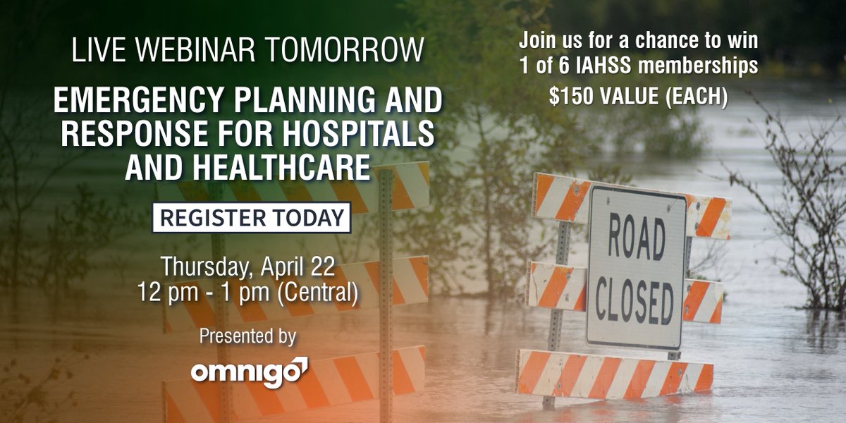 Register today for the #emergencyplanning and #response live round table discussion with Brine Hamilton, CHPA (moderator), and our partners and friends Drew Neckar, MBA, CPP, CHPA, and Bryan Warren MBA, CHPA, CPOI go.omnigo.com/wbnr-healthcar…