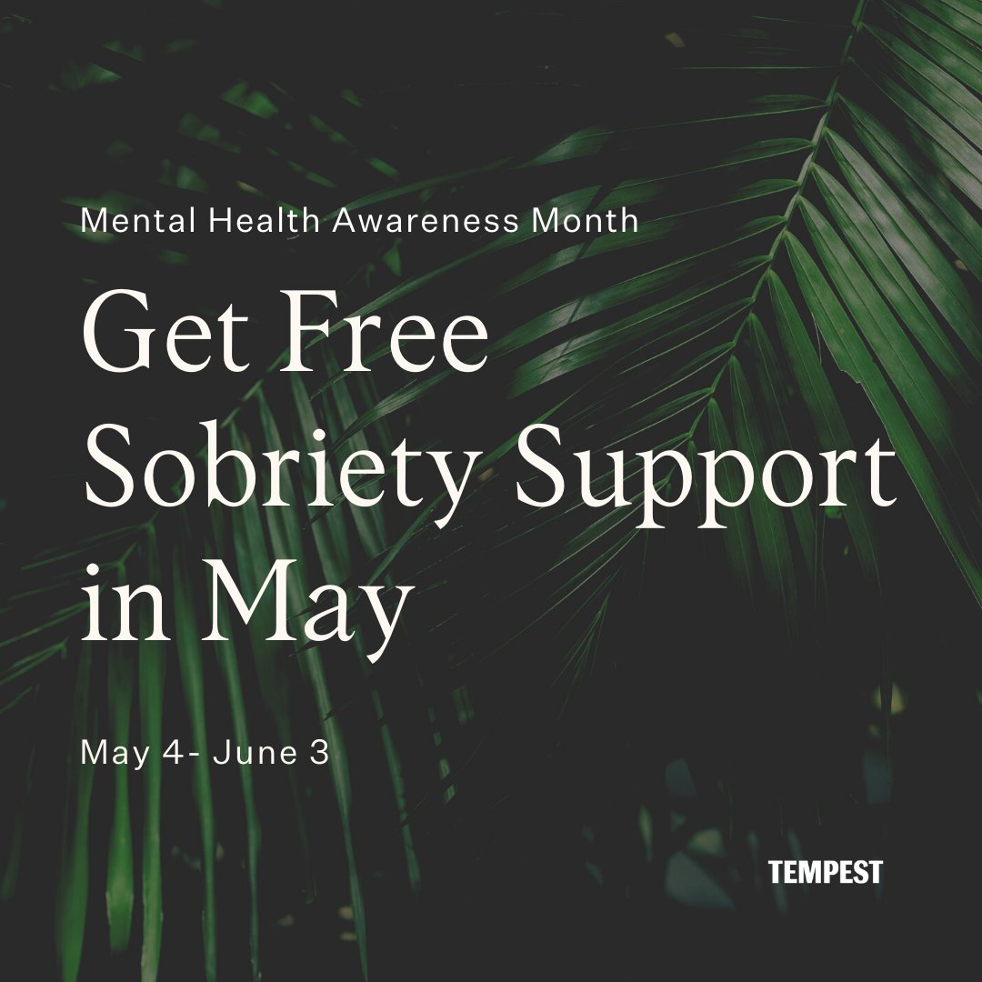 JoinTempest's tweet image. This May, we&apos;re offering a free series of support meetings for folks who are exploring their relationship with alcohol. Hear from inspiring speakers and connect with other sober folks in our 4-week event series for #MentalHealthAwarenessMonth: try.jointempest.com/tempest-free-s…