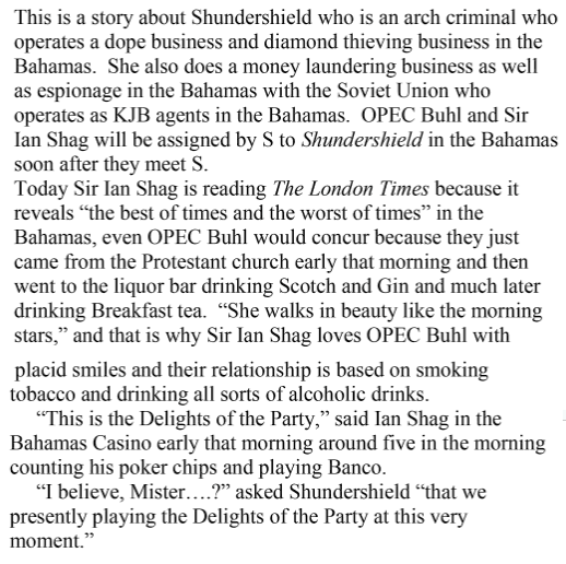 Second to last book! SHUNDERSHIELD! Roger is playing all the hits here - the London Times, Protestantism, the Delights of the Party