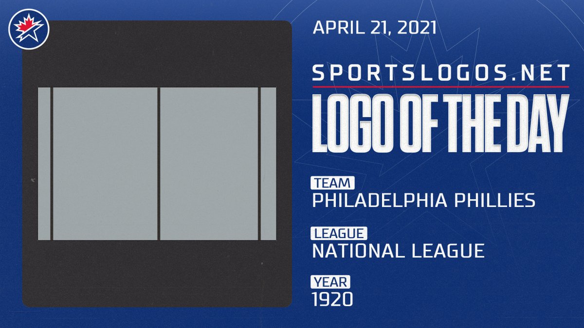 Logo of the Day - April 21, 2021:Philadelphia Phillies Cap (National League) circa 1920See it on the site here:  https://www.sportslogos.net/logos/view/7021671920/Philadelphia_Phillies/1920/Primary_Logo