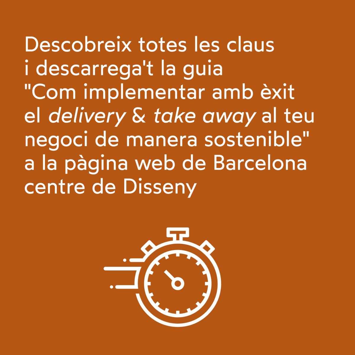 🥡Si has implementat, o vols fer-ho, el #delivery i el #takeaway al teu negoci, no et perdis la guia que hem elaborat amb <a href="/bcn_ajuntament/">Ajuntament de Barcelona</a>!

📄 Tècniques de #disseny i solucions creatives, #innovadores i #sostenibles per al teu negoci!🌱
🔗 Descarrega-la: bit.ly/3uNkTkF