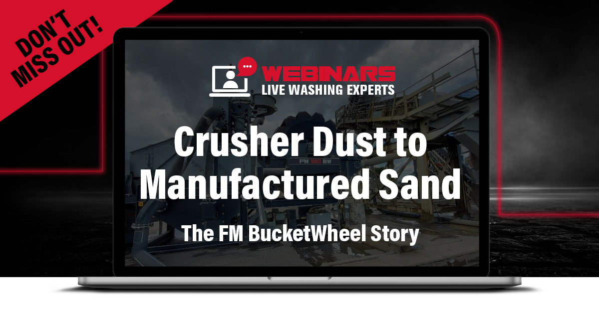 A webinar definitely not to be missed!
#TerexWashingSystems are hosting a free webinar 'Crusher Dust to Manufactured Sand - The FinesMaster Bucketwheel Story'
27th April
7am, 1pm &amp; 5pm GMT
Register &amp; submit any questions through the link below:
lnkd.in/gw_6YxV