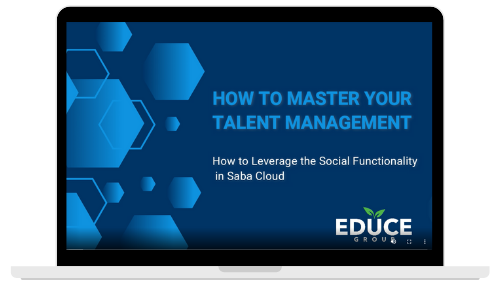 TheEduceGroup's tweet photo. Brittany Bowers recently shared tips for leveraging the social functionality in Saba Cloud. Check out the video here: https://t.co/d6IoRnyA9G #EduceAtWork #TalentManagement https://t.co/JdzekCIDXU