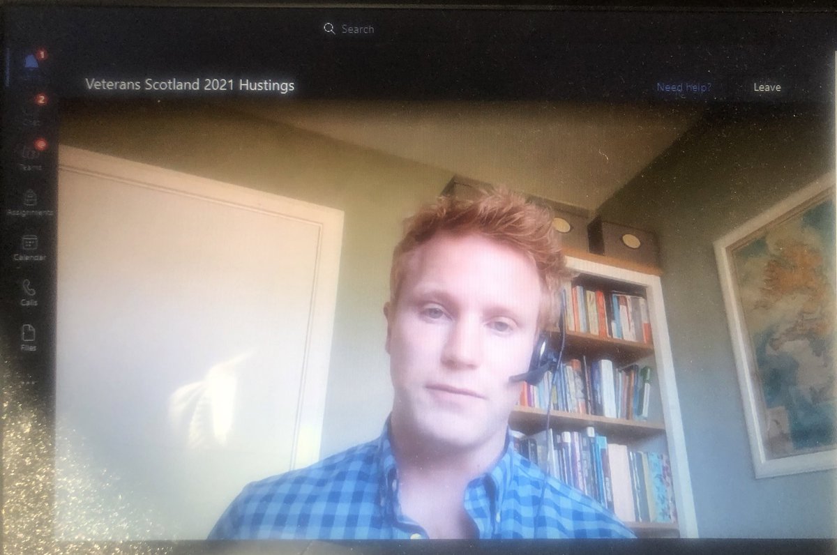 Bruce Wilson speaks at the Veterans Scotland hustings.