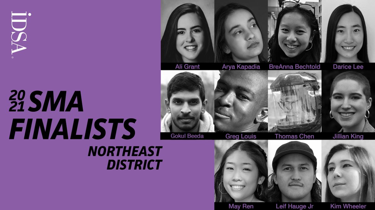 IDSA's tweet image. Congratulations to our Northeast District #IDSASMA Finalists from @PrattInstitute, @ParsonsDesign, @WentworthInst, @MICA, @MassArt, @SyracuseU, @DrexelUniv, @KeanUniversity, @JeffersonUniv,  @UBridgeport, and @RIT_artdesign. ⭐️ idsa.org/SMAFinalists
