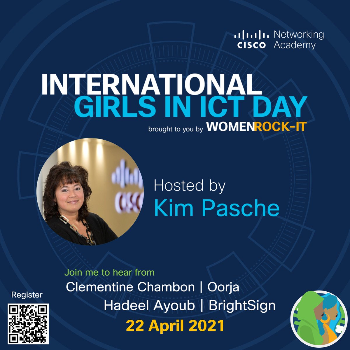 Join me tomorrow to hear from trailblazers <a href="/c_chambon/">Dr Clementine Chambon</a> &amp; <a href="/HadeelAyoub/">Hadeel Hill</a> on how they turned their passion for technology into rewarding and successful careers. #WomenRockIt #GirlsinICTDay #GirlsInSTEM #WeareCisco
Register here lnkd.in/dNhvBQ8