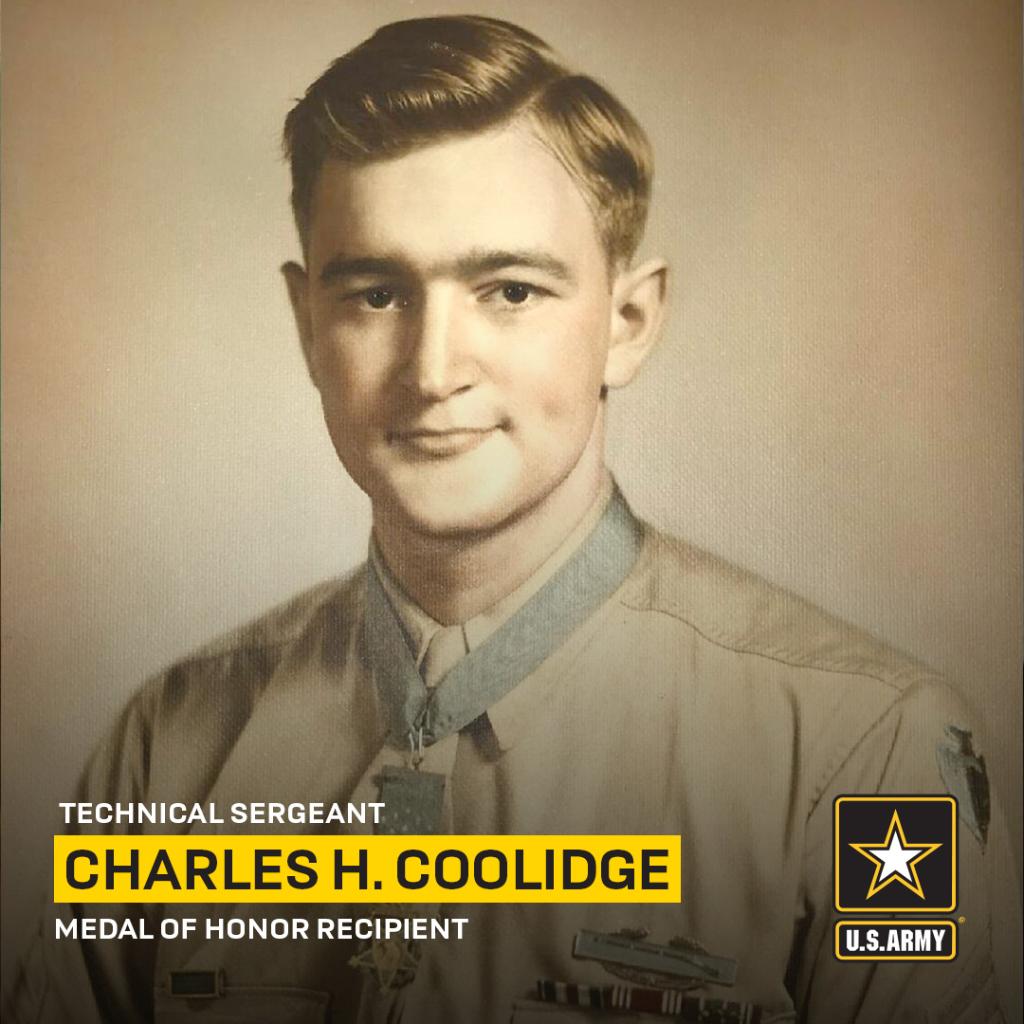 We are deeply saddened to hear of the passing of Tech Sgt. Charles H. Coolidge. As the last living Medal of Honor recipient from the European Theater of  #WWII, the Army Family has lost a Soldier and a true American Hero. Our thoughts are with his family. #MOH |  #SoldierStory