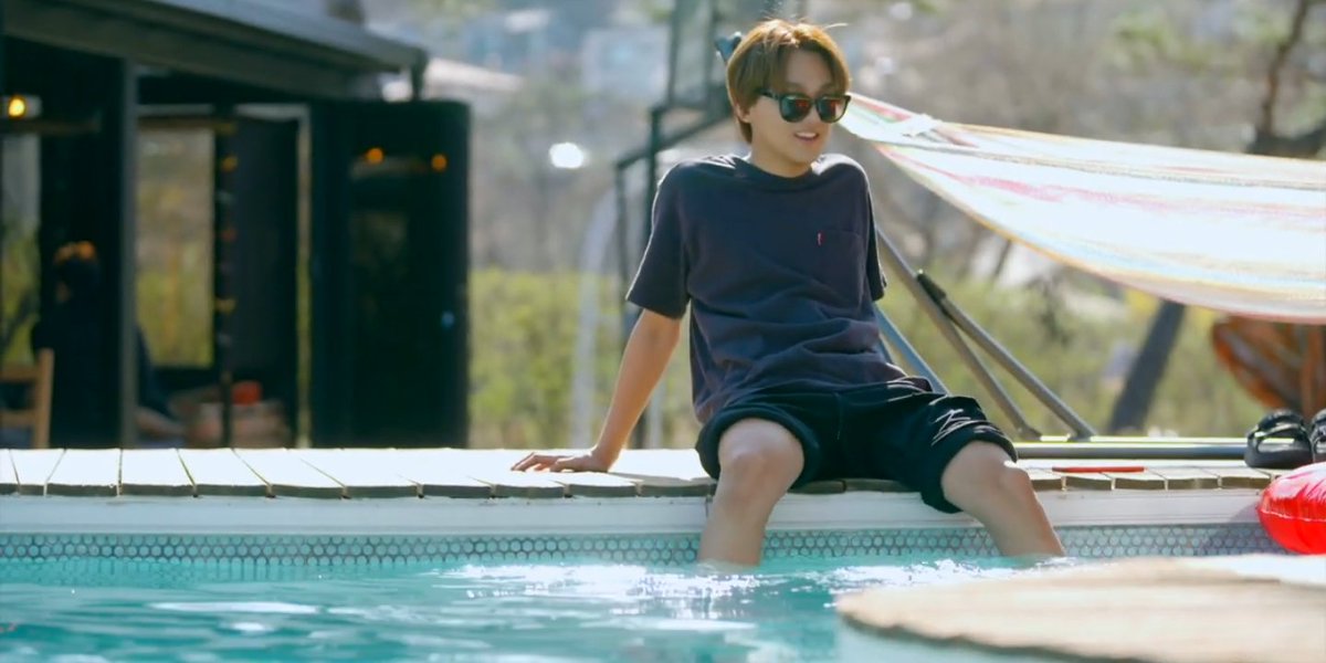 a beautiful haechan in the pool