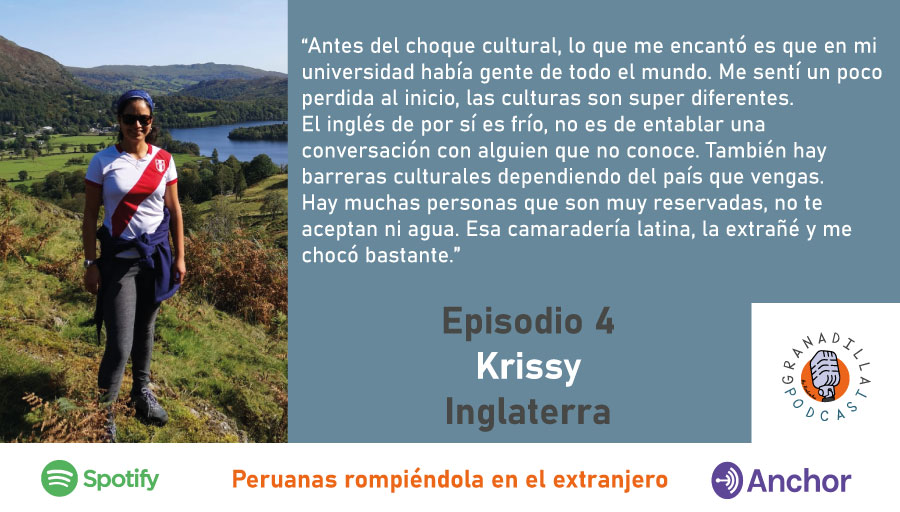 RandomAnaG's tweet photo. Escucha el resto de la historia de Krissy en Inglaterra en los siguientes enlaces: 
Spotify https://t.co/rXUEUfvQ9T
Anchor https://t.co/cHWyaktqwu

#granadillapodcast #mentesperuanas #peruanasdelbicentenario #beingperuvian https://t.co/fJhH5zTCne