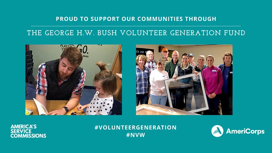 Happy #NVW from Volunteer Maine! Did you know we are one of 22 states that leverage #VolunteerGeneration Funding from @AmeriCorps to enable more Americans to give back through citizen service? Learn more about VGF: bit.ly/volunteergener….