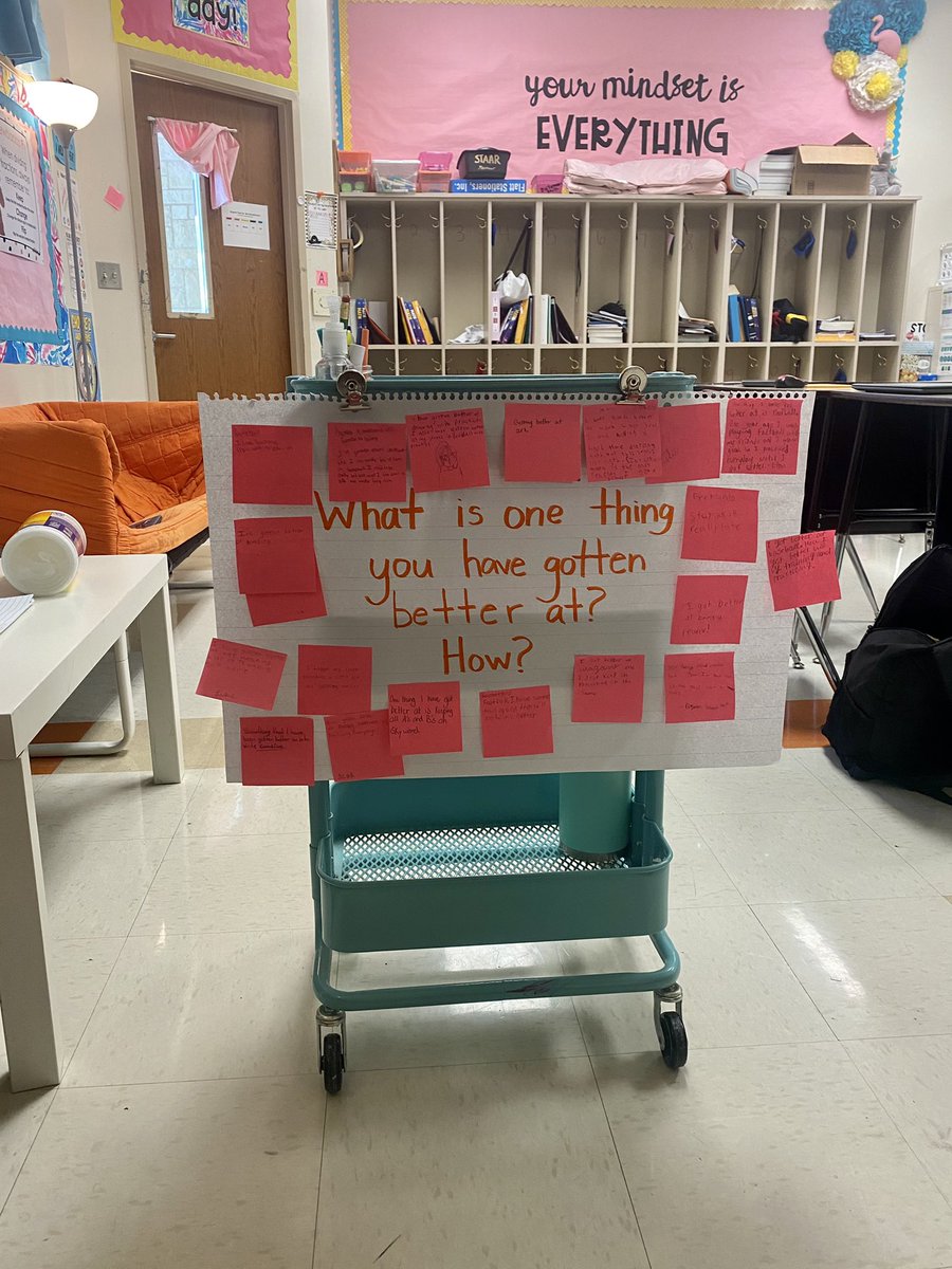 Having my students reflect and think about how they have improved is a great way to start the day! <a href="/CISDWalker/">Walker ES</a> #GrowthMindset