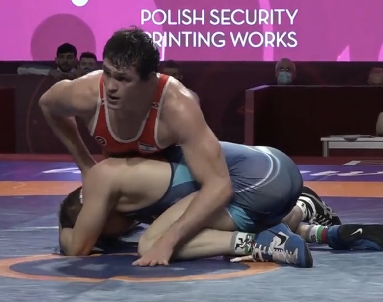 NYCRTC’s Mitch Finesilver <a href="/mitchieboy_fine/">Mitch Finesilver</a> wrestles for the BRONZE MEDAL at European Championships - 12pm Today on <a href="/FloWrestling/">FloWrestling</a>