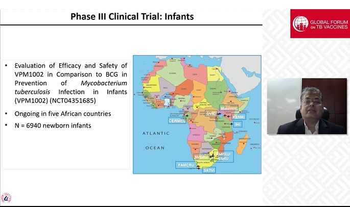 Sajjad Desai ( @SerumInstIndia) walks us thru the recombinant BCG VPM1002 trials:Safe & immunogenic in Ph.1&2 trials in adults & neonates.Ongoing Ph.3 in infants in 5 African countries (7/?)