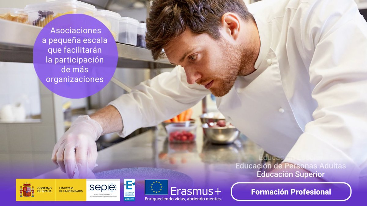 sepiegob's tweet photo. Gracias a las nuevas asociaciones a pequeña escala, un abanico más amplio de participantes podrá beneficiarse del programa #ErasmusPlus. La corta duración y la sencillez de los requisitos pueden servir de punto de entrada para los nuevos participantes y organizaciones pequeñas. https://t.co/Rf4n3JfaG6