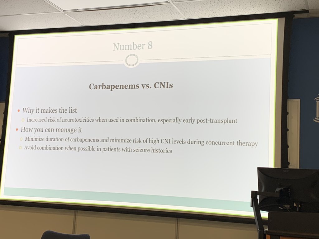  @cdoligalski Number 8: carbapenems and CNI