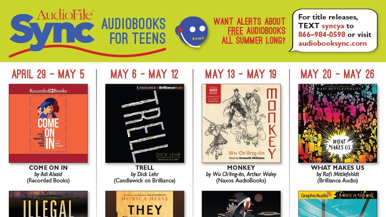 Warhill_MediaCenter (@whsmediacen) on Twitter photo 2021 <a href="/audiobookSYNC/">Audiobook SYNC</a> season starts next week! Two 🤩FREE🤩 audiobooks every week for 14 weeks to download and keep! Register at audiobooksync.com for details. Don't miss out! 🎧📚😎 2021 <a href="/audiobookSYNC/">Audiobook SYNC</a> season starts next week! Two 🤩FREE🤩 audiobooks every week for 14 weeks to download and keep! Register at audiobooksync.com for details. Don't miss out! 🎧📚😎