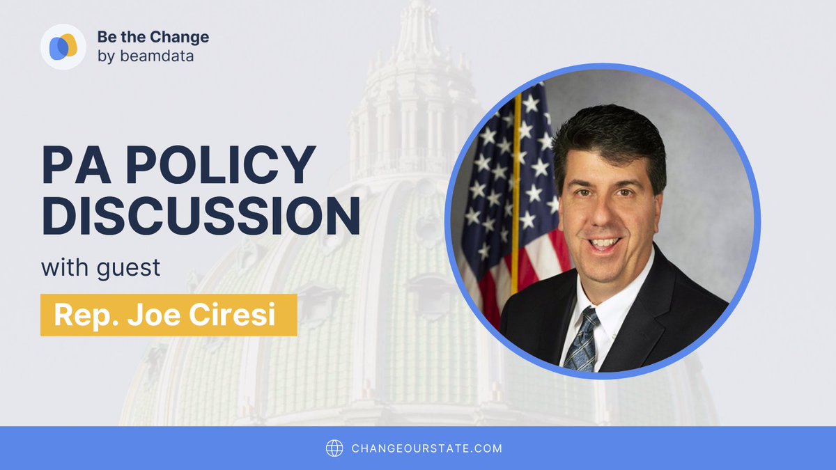 beamdata's tweet image. PA Policy Discussion with @RepCiresi on education is live! In less than 15 min we covered his top 3 priorities for education legislation in PA, the proposed Education Reform Commission and HB 272 focused on charter school reform. Check it out youtu.be/8N9SFfRC1hc!