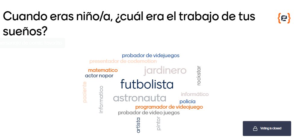 Mind_of_AC's tweet image. cual era la profesion de sus sueños de los asistentes a #codeconf21es  ?