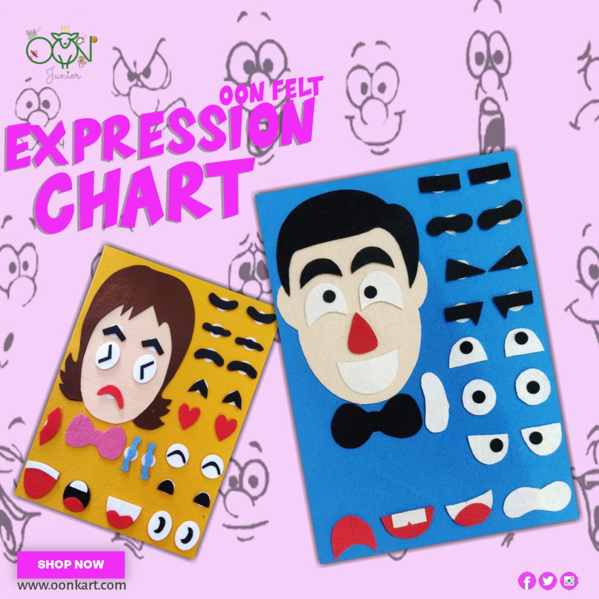 OONKART_'s tweet image. Are to teaching expressions to your children? Than your kids are going to love this expression chart as reading facial expressions is an important skill for your children!! 
..
..
@oonjunior_ 
👇🏻
oonjunior.com
..
#expressionchart #kids #kidsofinstagram #development