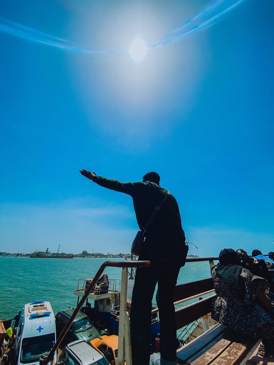 35 minutes of scenic beauty on the Banjul-Barra ferry crossing, while bobbing on the Atlantic Ocean. Loved every moment of it. The pictures don’t do enough justice. Image 2 - I tried to mimic the titanic pose