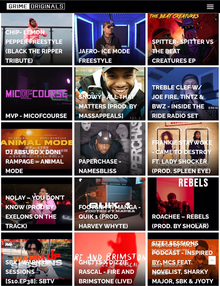 Last week’s ☔️☔️☔️ Grimeoriginals.com Ft. <a href="/sizeofficial/">size?</a> #Novelist <a href="/sharkymajor/">SHARK MAJOR GENERAL!</a> <a href="/yungsbk/">sbk</a> <a href="/BecauseJyoty/">Jyoty Singh</a> <a href="/THEREALGHETTS/">GHETTS</a> <a href="/DizzeeRascal/">Dizzee Rascal</a> <a href="/RoachMaterial/">Big Roach 💥</a> <a href="/scholardj/">Scholar Dj</a> <a href="/MangaStHilare/">Manga Saint Hilare</a> <a href="/Footsie/">Farda Waz ❤️💛💚</a> <a href="/OfficialNolay/">NOLAY</a> <a href="/FStaywoke/">Frankie StayWoke 🔥 Fire & Flame EP!📌</a> <a href="/ladyshocker/">Lady Shocker #general</a> <a href="/namesbliss/">namesbliss</a> <a href="/DJAbsurdParis/">DJ Absurd</a> <a href="/DoniRampage/">BIG HMG 🚀</a> <a href="/Kyoteguy/">Treble Clef</a>.....