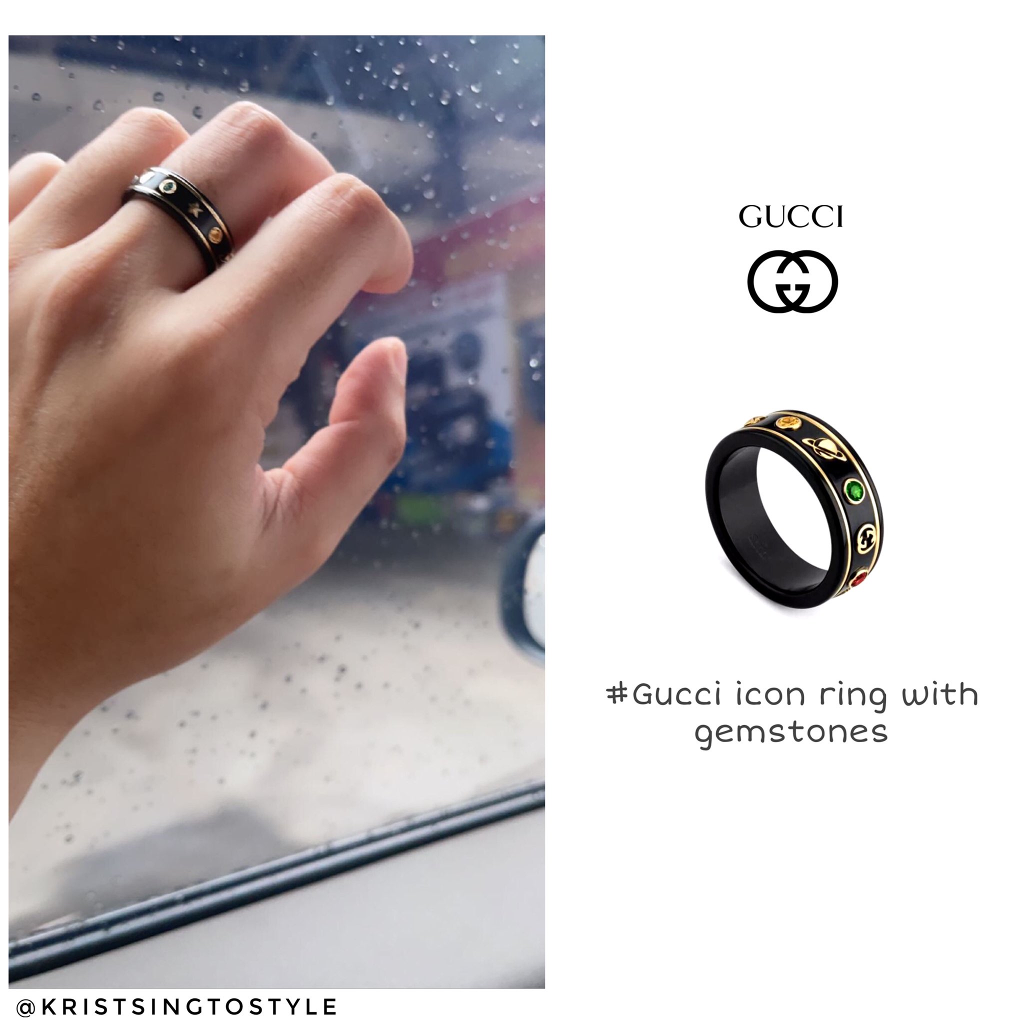 Gucci icon ring store with gemstones