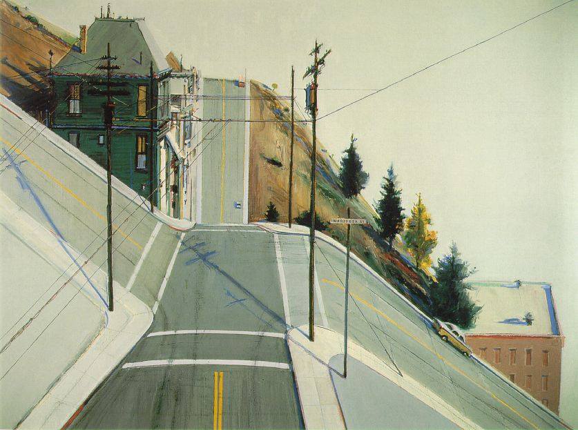 Wayne Thiebaud24th Street Intersection (1978), watercolor on paper