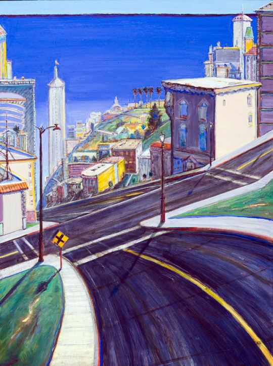 Wayne Thiebaud (American, b. 1920), Ocean City, 2006-07. Oil on canvas, 48 x 36 in.