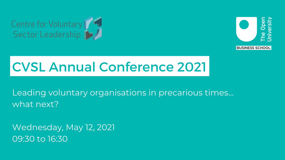OUBSchool's tweet photo. As vaccinations roll out, we rely on the #voluntary sector, but what does the future look like?👀 

#OU_CVSL invites you to join them for their annual conference; a great opportunity to hear the experiences of others and feel ready for the ‘new normal’: https://t.co/zc0wRYmf3t https://t.co/PWij78IiQu