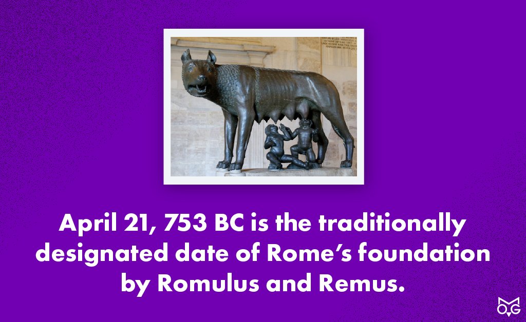 Oakes Media: Games on Twitter: "April 21, 753 BC is the traditionally designated date of Rome's foundation by Romulus and Remus. #trivia #todayinhistory #thisdayinhistory #rome #romanhistory #europeanhistory #worldhistory https://t.co/h9E0TnmUfl" / Twitter