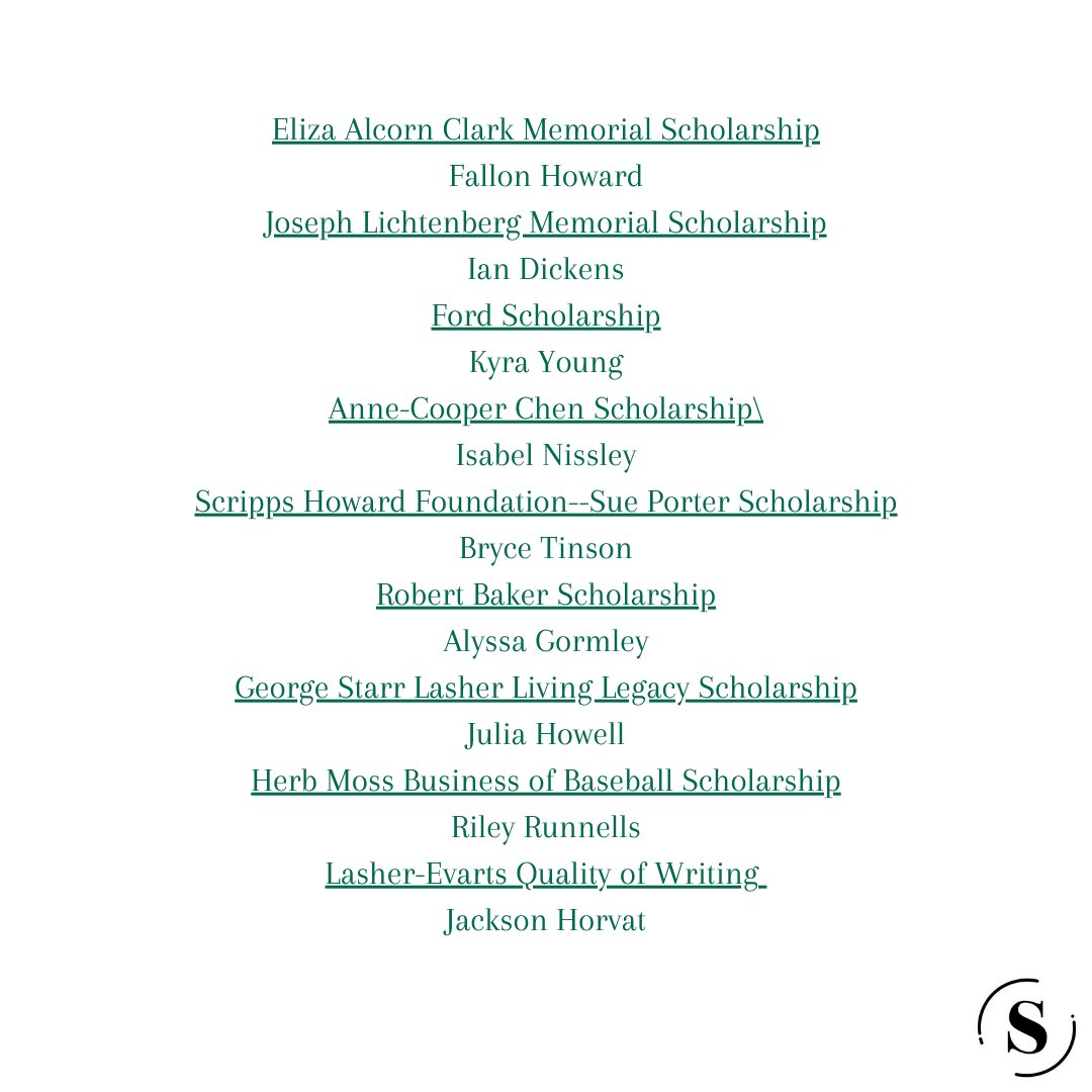 scrippsjschool's tweet photo. To learn more about each recipient follow @scripps_jschool on Instagram. We are so proud of our future journalists! part 2/2 #scrippsscholarships2021 https://t.co/hU7wLTdyje