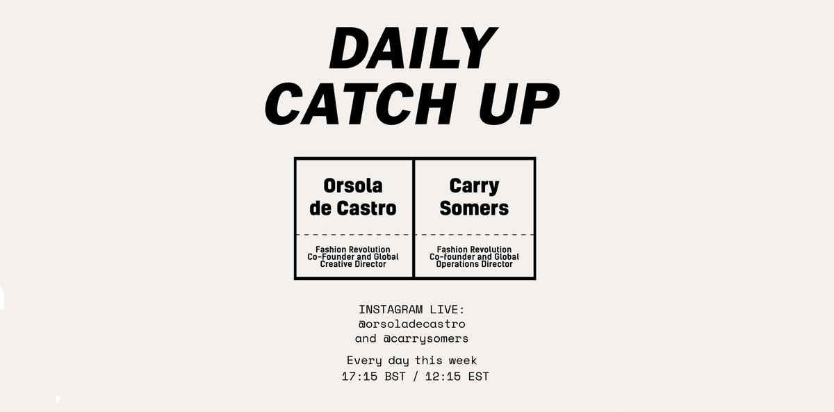 Our co-founders @carrysomers and @orsoladecastro have been hopping on Instagram live every day this week at 5:15pm BST to catch up on the key issues, chat through their highlights and signpost events to look forward to - make sure to connect with them to join the conversation! 💫