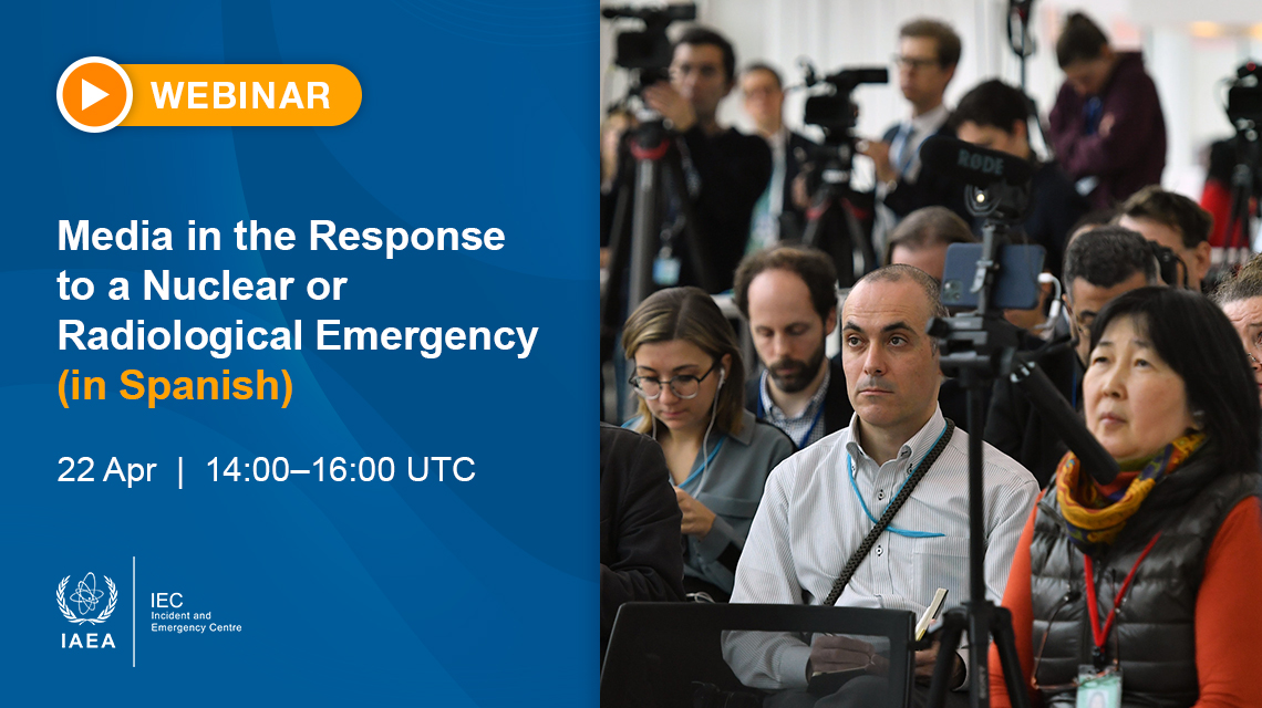 IAEANS's tweet image. Are you a #Spanish speaker and interested in the role that #media 📻 &amp;amp; #socialmedia play in ☢️ emergencies? Join our webinar mañana…en español.

Register aquí ➡️bit.ly/3n0hPyZ