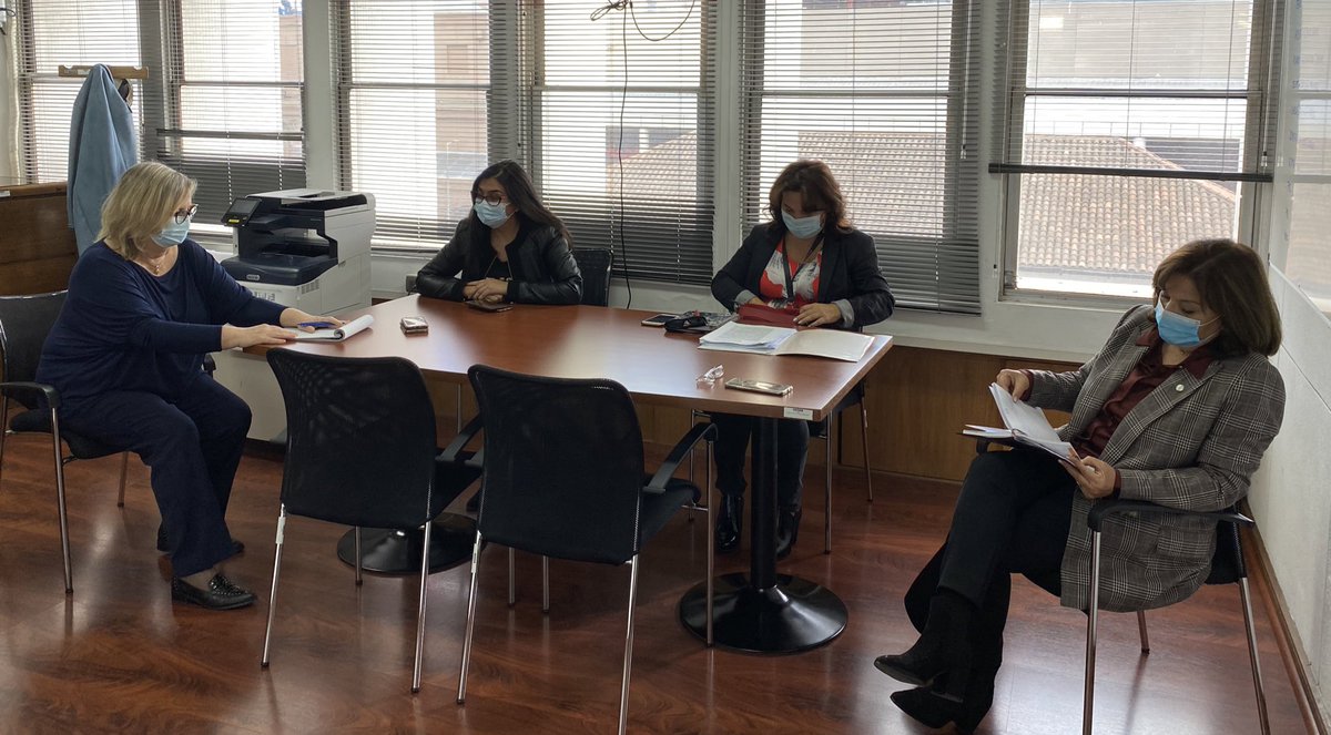 #AHORA
La Seremi <a href="/martpalgon/">Marcia Palma Gonzale</a> se reúne con la Presidenta de la Comisión Mujer, Familia y Equidad de Género del <a href="/CORE_OHiggins/">Consejo Regional O'Higgins</a>, la DR @SernamEG_VI y el equipo de Planificación del Gobierno Regional para analizar y priorizar proyectos en beneficio de las mujeres de #OHiggins.