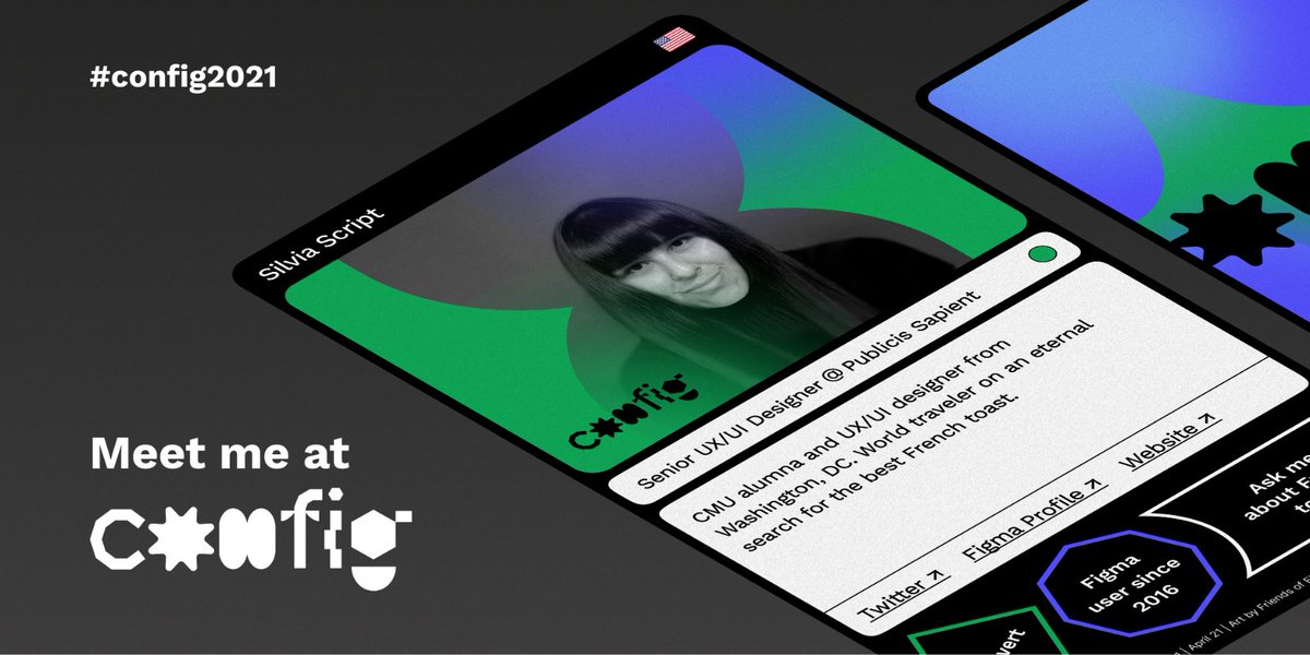 silscript's tweet image. I’m ready for #Config2021 and excited to squeeze in as many sessions between meetings! @figmadesign had an amazing and fun card creation approach. ✨