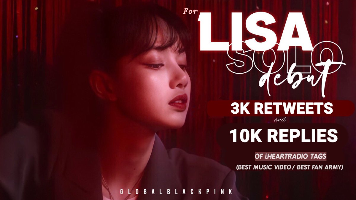 [💰] CALLING ALL BLINKs AROUND THE WORLD TO WIN THIS CHALLENGE❗3K RETWEETS AND 10K REPLIES for <a href="/BLACKPINK/">BLACKPINKOFFICIAL</a> iHEART Tags! Our sponsor @yoitsmeashhh will donate $250 for LS1 Global iTunes.

🗓 BEFORE RESET | 12:59PM KST
I vote #HowYouLikeThat for #BestMusicVideo on #iHeartAwards