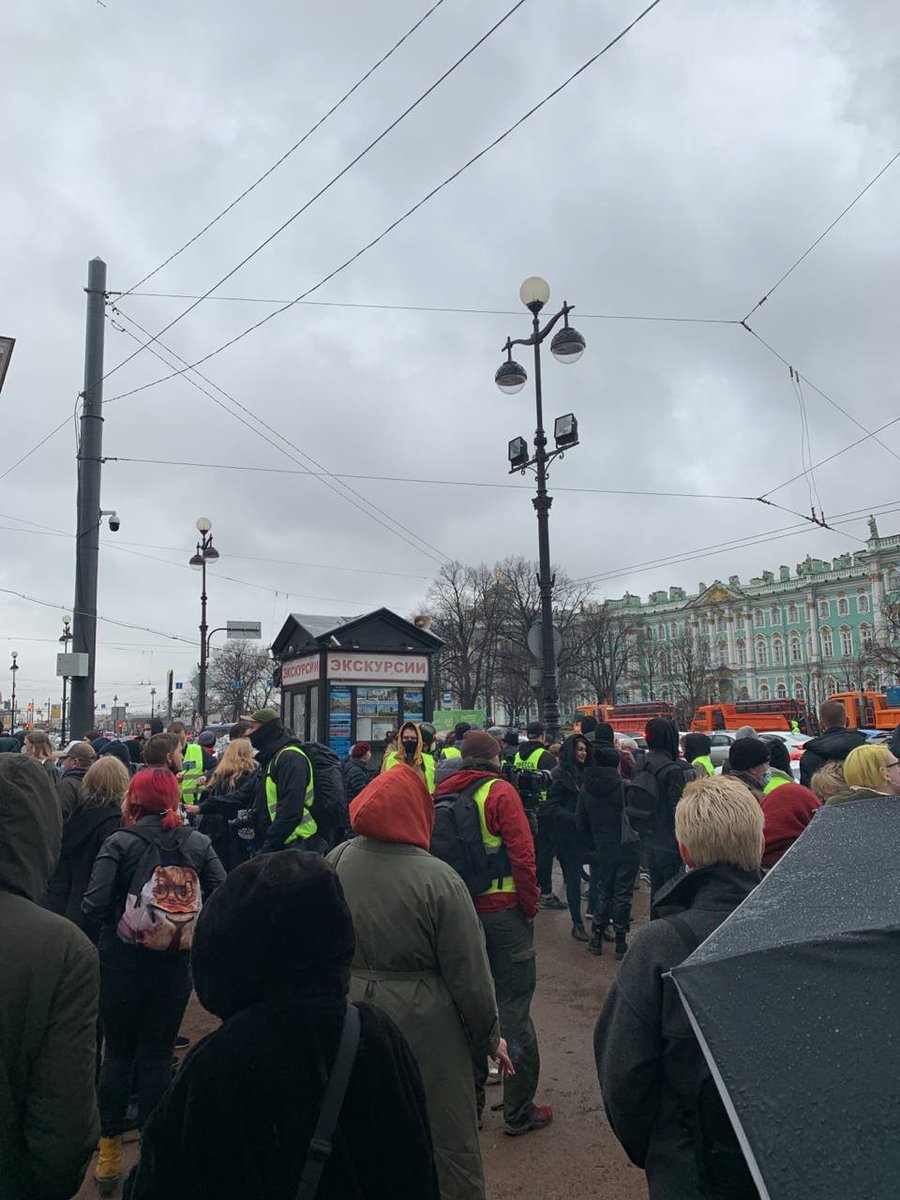 In 15 minutes, Moscow and St.Petersburg join. Downtown areas are blocked in both cities. People are starting to gather around Nevsky prospect in St.P