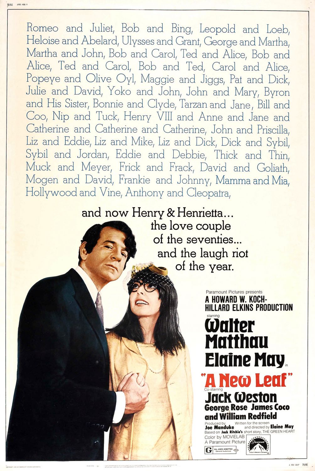 Happy Birthday to Elaine May, director of the two funniest movies I\ve found during the dark times. 