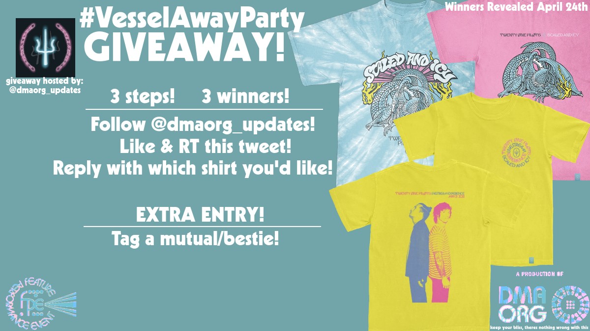 🚨🚨🚨MERCH GIVEAWAY!🚨🚨🚨

Follow, like, RT, and reply with your shirt selection to enter! 

Tagging a mutual/bestie = 1 extra entry!

I will be giving away THREE different shirts!

(winners will be selected on April 24th AFTER the streaming party!)