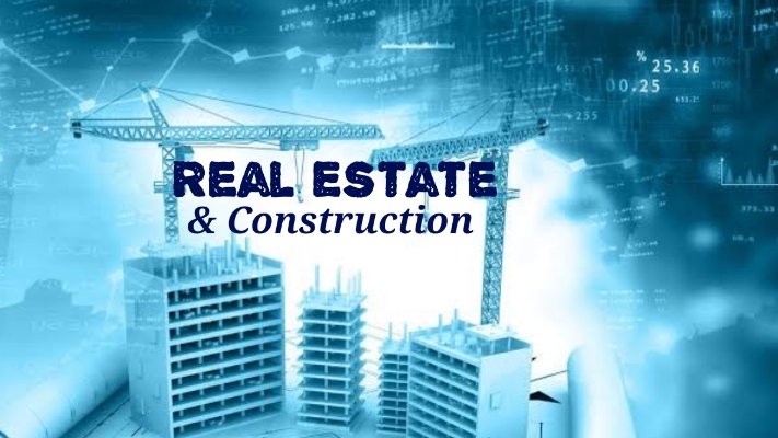 4. REAL ESTATE & CONSTRUCTIONThe Global Population is growing fast.•A study says,Global Population will grow--in 2025 - 8th Billionin 2050- 10th BillionAnd as a result, people needs- Houses to reside,- Malls to shop- Park to scroll- Theatre to be entertained