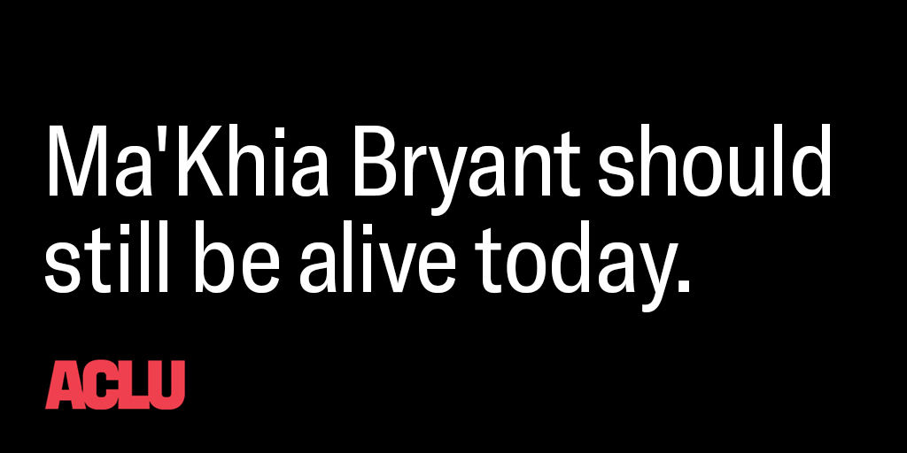 Ma'Khia Bryant was 16 years old and had her entire life ahead of her.

For the second time in less than a week, we are collectively mourning a child killed by the police.

We'll say it again — a system that kills children with impunity cannot be reformed.