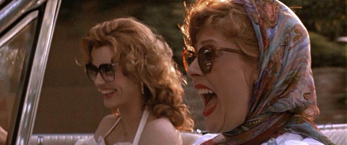thelma & louise (1991)- this absolutely counts- just look at them- honestly they dont get enough credit - they invented misandry- hello murder gfs on the run road trip au??? whats not to love??