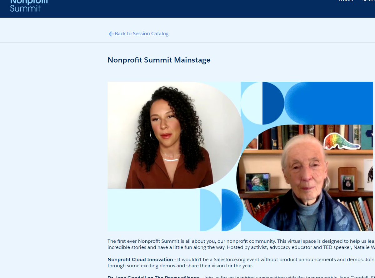 jfoerster_atx's tweet image. This is what we need right now! The Power of Hope as told by Jane Goodall. #NonprofitSummit21 #SalesforceOrg #SalesforceOhana