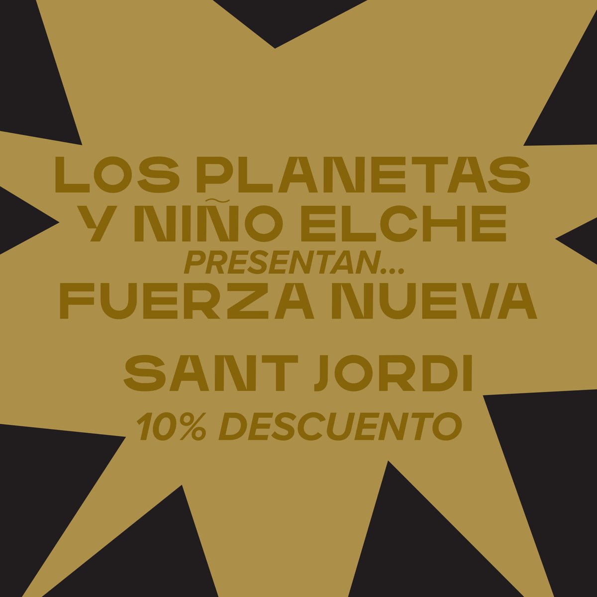 PinataBCN (@bcnpinata) on Twitter photo 🌹📖Promoción especial Sant Jordi📖🌹
¡10% descuento <a href="/LosPlanetasGr/">Los Planetas</a> y @ElcheNinode ⚡Fuerza nueva⚡
13 Mayo SOLD OUT, 14 MAYO entradas disponibles:
🎟️ bit.ly/FNBCN
Usa el código: SANTJORDI para 10% off.
Válido hasta 24.04.21 🌹📖Promoción especial Sant Jordi📖🌹
¡10% descuento <a href="/LosPlanetasGr/">Los Planetas</a> y @ElcheNinode ⚡Fuerza nueva⚡
13 Mayo SOLD OUT, 14 MAYO entradas disponibles:
🎟️ bit.ly/FNBCN
Usa el código: SANTJORDI para 10% off.
Válido hasta 24.04.21