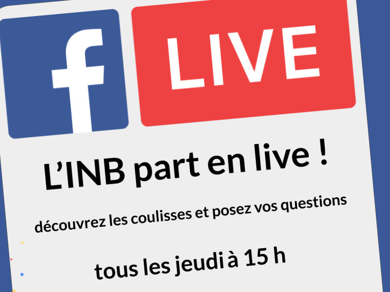 Pas de portes ouvertes ?  L'INB part en live 🎥
RDV sur Fb tous les jeudi à 15H pour rencontrer une personne de l'équipe, poser vos questions... 1er live demain avec Eric Carret pour parler formations techniques depuis Port la Forêt. Inscrivez-vous !
ow.ly/zLt550Euaxd