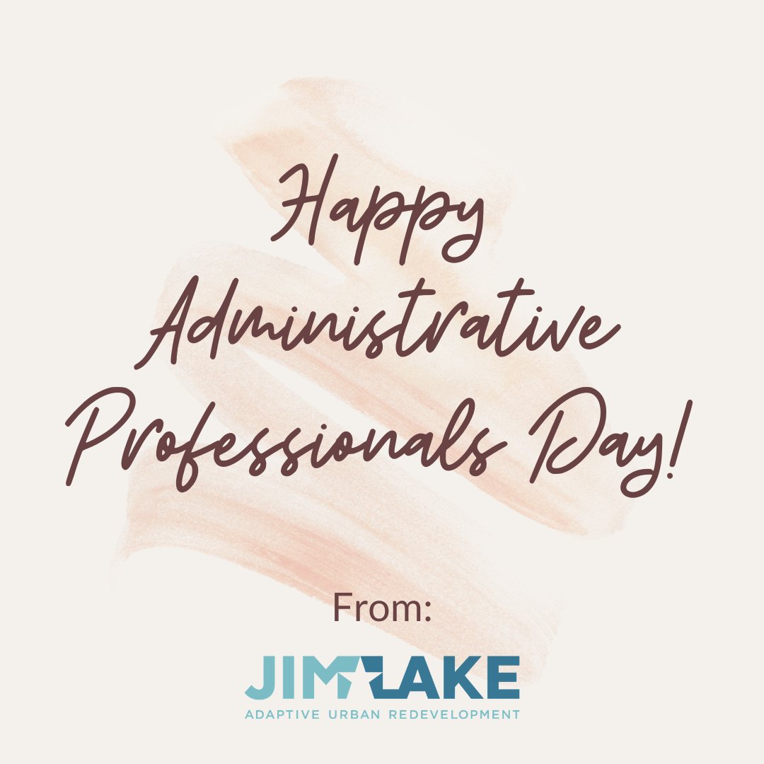 Jim_Lake_Co's tweet photo. Happy Administrative Professionals' Day! We want to thank our administrative team for their hard work, amazing organizational skills and everything they do to assist our team and Company. https://t.co/53zRQmxvGN