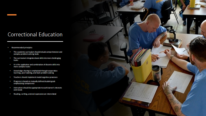 One of the primary goals of juvenile institutional  #corrections is  #education. Educational programs in juvenile facilities often serve as the core program, consuming the largest portion of time #CRJ107  #MoraineValley  #JVsLockedUp