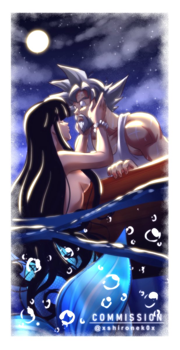 Commission for @cowboysaiyan✨
"The siren &amp; the fisherman"